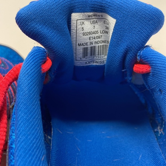 K SWISS AoSTA II WOMANS SIZE 7 E14-097 RUNNING SHOE BLUE/PINK MESH LIGHTWEIGHT - Picture 16 of 16